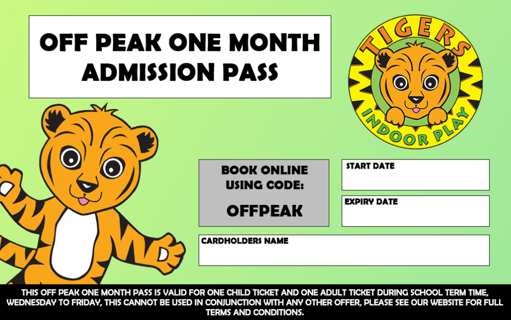 OFF PEAK ONE MONTH admission pass